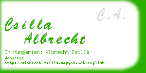 csilla albrecht business card
